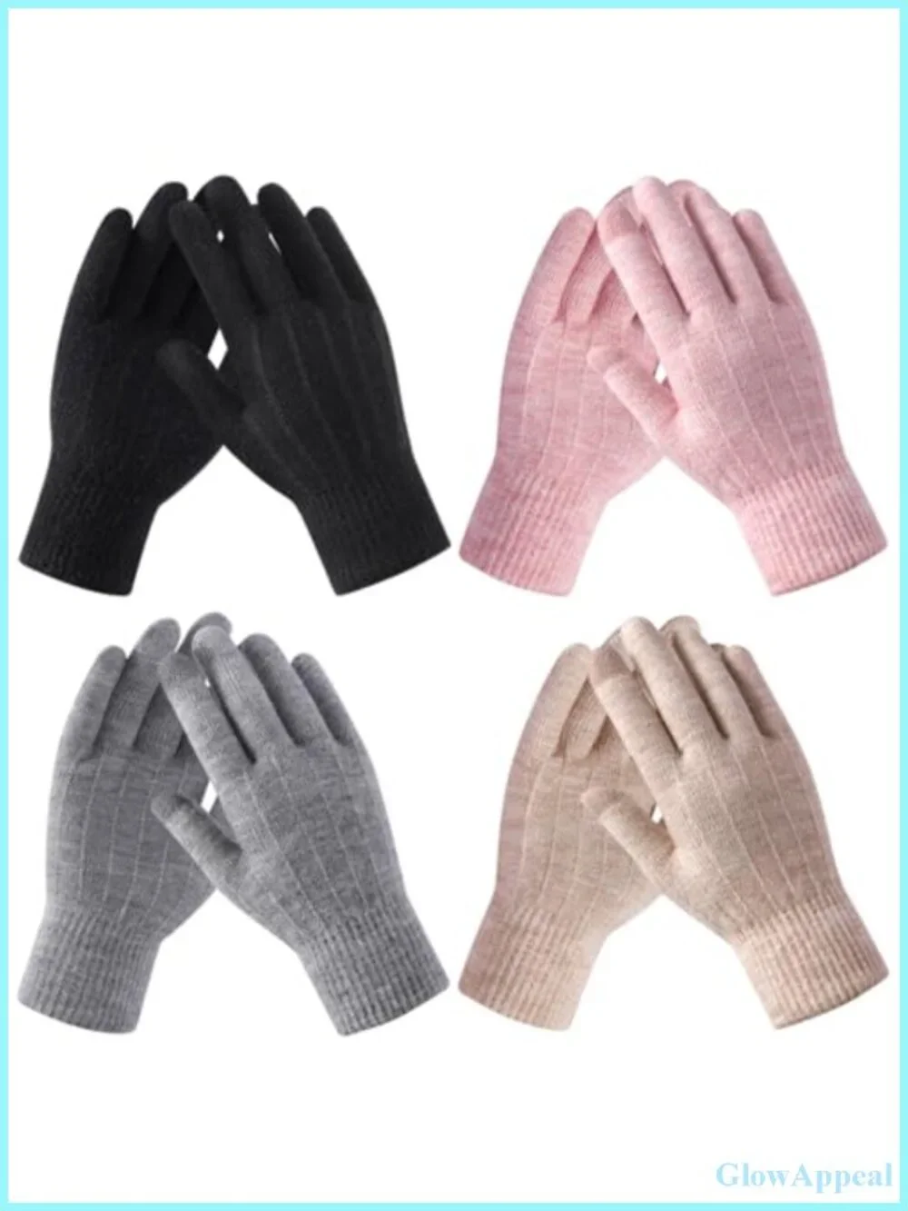 4 Pairs Winter Gloves Women Touchscreen Cold Weather